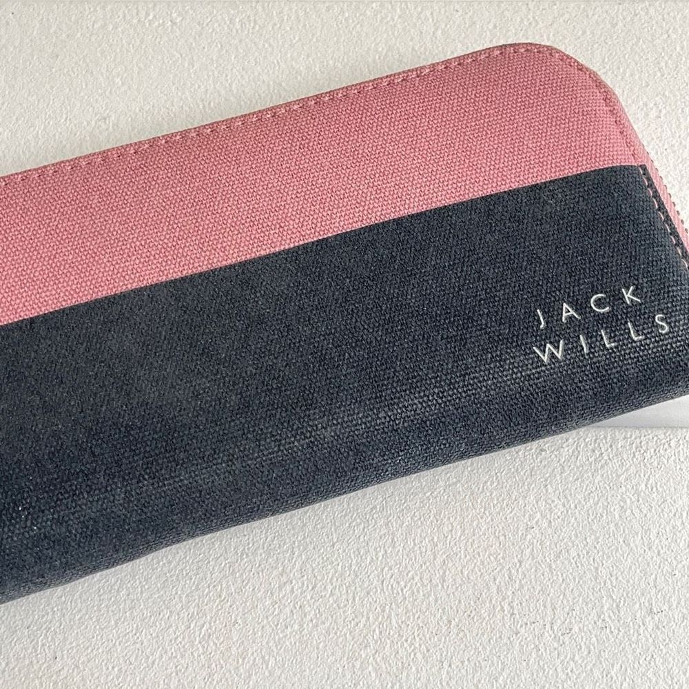 Jack Wills Pink & Navy Continental Style Wallet New - Picture 4 of 12